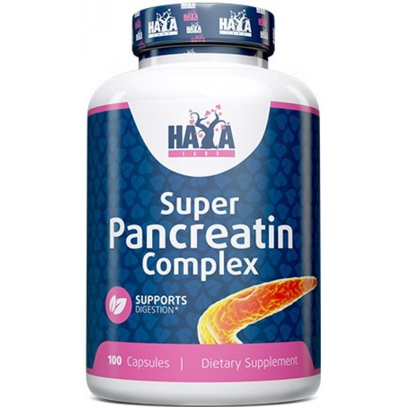 Haya Labs Super Pancreatin Enzymes 100 kapslit foto
